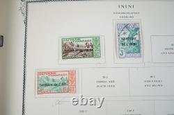 FRENCH COLONIES 1930s-1940s COLLECTION OF 750+ STAMPS STORED IN SCOTT ALBUM