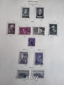 Finland 1941-60s With BOB Karelia Stamp Collection On 2 Prong Scott Album Pages