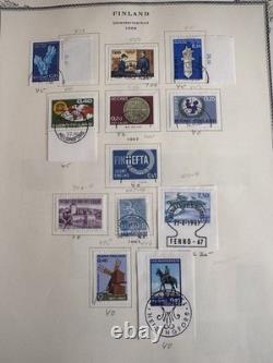 Finland 1941-60s With BOB Karelia Stamp Collection On 2 Prong Scott Album Pages