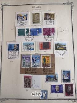 Finland 1941-60s With BOB Karelia Stamp Collection On 2 Prong Scott Album Pages