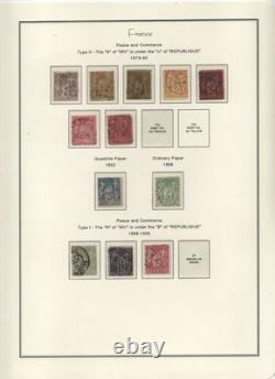 France 1876-1924 Large Specialized Collection On 10 Album Pages
