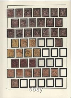 France 1876-1924 Large Specialized Collection On 10 Album Pages