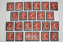 France 1906-1939 Collection Of 2850+ Sower Study Stamps Used In Album