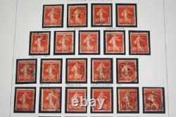 France 1906-1939 Collection Of 2850+ Sower Study Stamps Used In Album