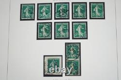 France 1906-1939 Collection Of 2850+ Sower Study Stamps Used In Album