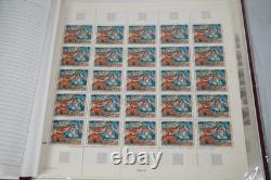 France Collection Of 30 Mint Art Full Sheets Stored In 2 Pioneer Albums