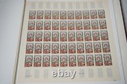 France Collection Of 30 Mint Art Full Sheets Stored In 2 Pioneer Albums
