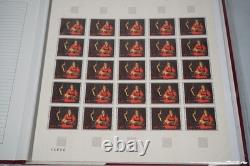 France Collection Of 30 Mint Art Full Sheets Stored In 2 Pioneer Albums