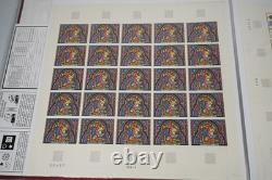 France Collection Of 30 Mint Art Full Sheets Stored In 2 Pioneer Albums