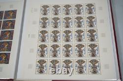 France Collection Of 30 Mint Art Full Sheets Stored In 2 Pioneer Albums
