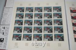 France Collection Of 30 Mint Art Full Sheets Stored In 2 Pioneer Albums