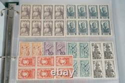 France Collection Of A Few Hundred Mostly Mint Blocks & Multiples In Album