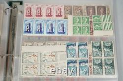 France Collection Of A Few Hundred Mostly Mint Blocks & Multiples In Album
