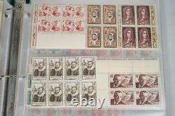 France Collection Of A Few Hundred Mostly Mint Blocks & Multiples In Album