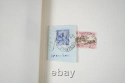 French Colonies Postmarks Collection Of 347 Stamps In Album