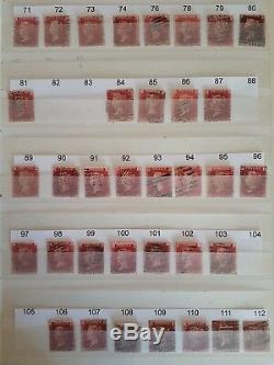GB 18. 1d penny red plates & GB Stamps Collection Album
