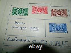 GB Stamps Collection (1935 1970) Written Up In Album