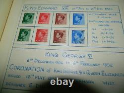GB Stamps Collection (1935 1970) Written Up In Album