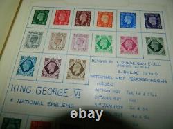 GB Stamps Collection (1935 1970) Written Up In Album