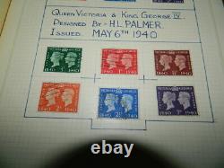 GB Stamps Collection (1935 1970) Written Up In Album