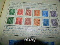 GB Stamps Collection (1935 1970) Written Up In Album