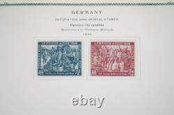 GERMANY 1940s-1960s 2-ALBUM COLLECTION OF 1500+ STAMPS MINT & USED