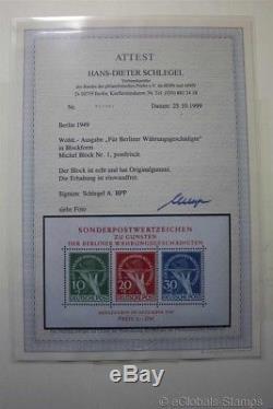 GERMANY BERLIN MNH 1948-1990 Certificates Stamp Collection Premium 2 Albums