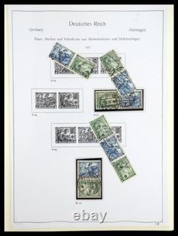 GERMANY REICH 1933-1945 MNH MH Used Combinations in 2 Albums Stamp Collection