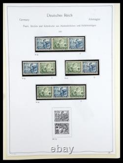 GERMANY REICH 1933-1945 MNH MH Used Combinations in 2 Albums Stamp Collection