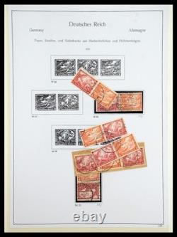 GERMANY REICH 1933-1945 MNH MH Used Combinations in 2 Albums Stamp Collection