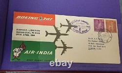 GREAT COLLECTION of INDIA First Flight Covers FFC in a Special Album