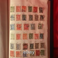 GREECE Vintage Stamp Collection in ANTIQUE Album 1220 1880 HERMES FREE SHIPPING