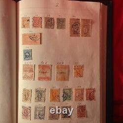 GREECE Vintage Stamp Collection in ANTIQUE Album 1220 1880 HERMES FREE SHIPPING