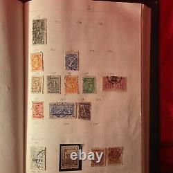 GREECE Vintage Stamp Collection in ANTIQUE Album 1220 1880 HERMES FREE SHIPPING