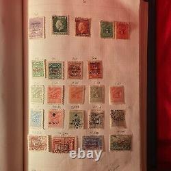 GREECE Vintage Stamp Collection in ANTIQUE Album 1220 1880 HERMES FREE SHIPPING