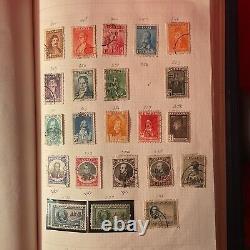 GREECE Vintage Stamp Collection in ANTIQUE Album 1220 1880 HERMES FREE SHIPPING