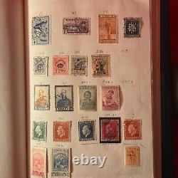 GREECE Vintage Stamp Collection in ANTIQUE Album 1220 1880 HERMES FREE SHIPPING