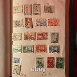 GREECE Vintage Stamp Collection in ANTIQUE Album 1220 1880 HERMES FREE SHIPPING