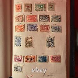 GREECE Vintage Stamp Collection in ANTIQUE Album 1220 1880 HERMES FREE SHIPPING