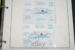 GREENLAND 1987-2010s COLLECTION OF 325+ STAMPS MINT & USED STORED IN ALBUM