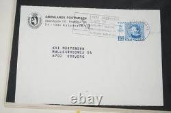 GREENLAND 1987-2010s COLLECTION OF 325+ STAMPS MINT & USED STORED IN ALBUM