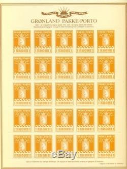 GREENLAND COLLECTION 1937-1997 Lindner Hingeless albums, Mint NH, Scott $7,739