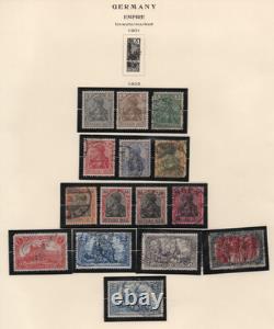 Germany 1875-1920 Collection On 7 Album Pages Mostly Used Complete Sets Few Mint