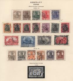 Germany 1875-1920 Collection On 7 Album Pages Mostly Used Complete Sets Few Mint