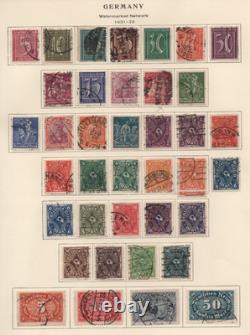 Germany 1875-1920 Collection On 7 Album Pages Mostly Used Complete Sets Few Mint
