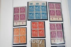 Germany 1920s Inflation Stamp Collection Blocks Part Sheets & Singles In Album