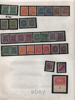 Germany 1921-1925 Collection On 12 Album Pages Mint & Used