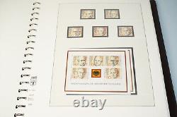 Germany 1968-1982 Collection Of 450+ Stamps All Mint Never Hinged Lindner Album