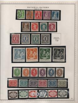 Germany Bavaria 1849-1920 Large Collection Of 300+ Mint & Used On 12 Album Pages