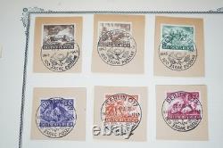 Germany Collection Of 600+ Used Stamps Town & Railroad Cancels On Album Pages